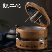 Moxibustion box Wooden abdominal palace cold anti-scalding warm moxibustion tank round back buttock hanging moxibustion box Childrens portable moxibustion household