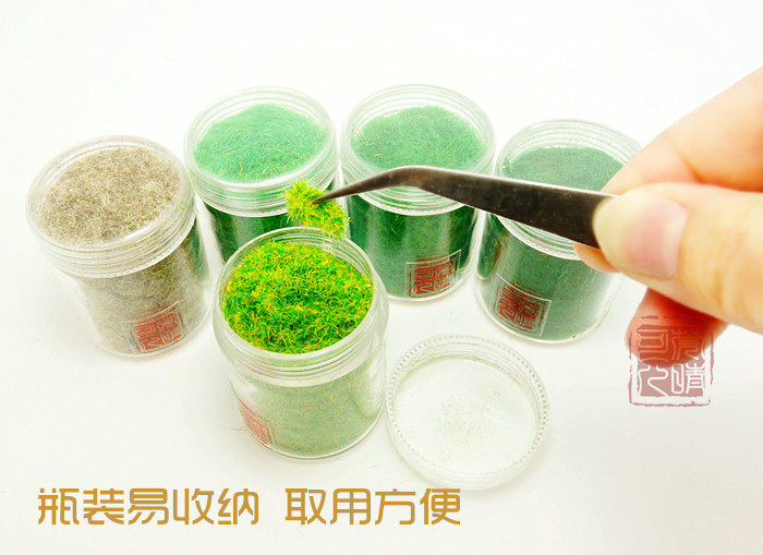 Soft Tao clay model making with emulated grass powder soft pottery base decorated with decorations