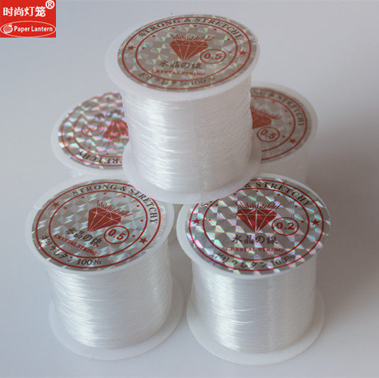 Transparent water crystal lantern fish line handmade DIY ornament accessories line beads material paper flower ball lantern accessories rope