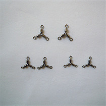 Hook splitter bifurcation eight-character ring metal trigeminal swivel fishing gear fishing gear accessories fishing gear fishing fish gear accessories