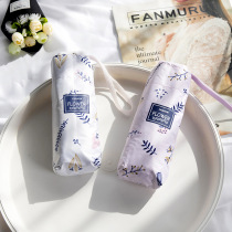 Big bright new five-fold umbrella pocket umbrella sunscreen UV-proof sun umbrella small fresh ins forest black glue