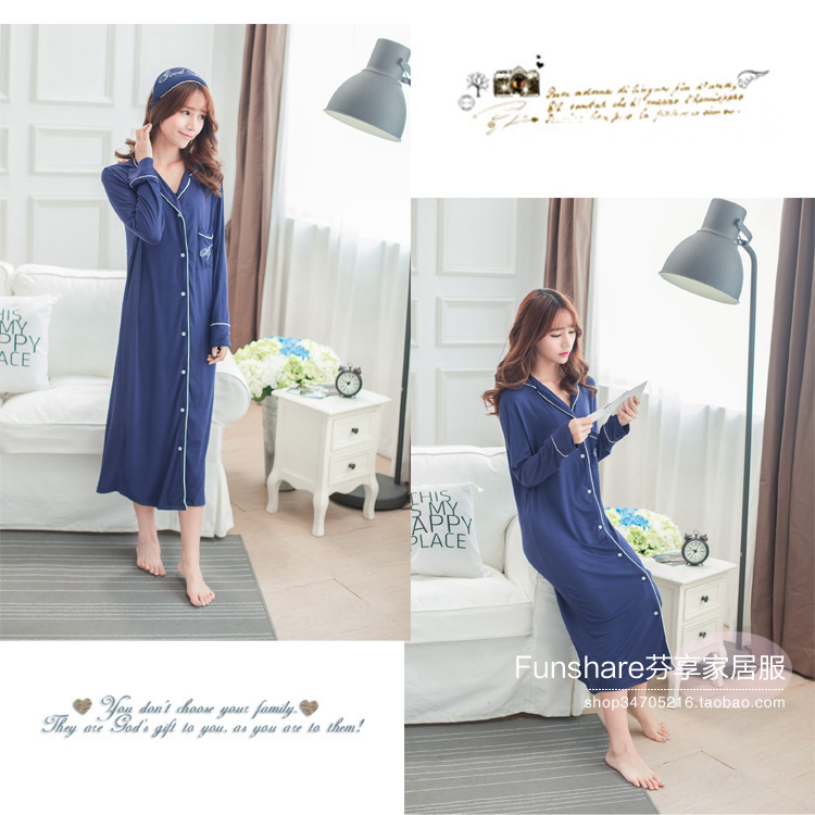 Đặc biệt hàng ngày slim home dịch vụ phương thức dài cardigan nightdress robe woman mùa xuân và mùa thu Châu Âu và Mỹ đơn giản đồ ngủ