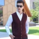 Áo len nam Berkron áo len cardigan cổ chữ V mỏng cổ áo công sở có túi áo len ấm áp
