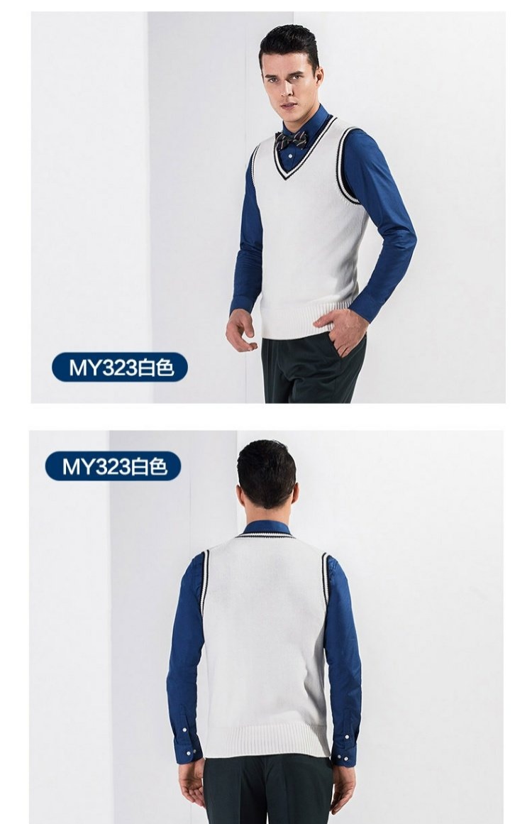 Áo len nam bằng sợi cotton không thể mua được áo len bóng kinh doanh Áo thun cổ chữ V Áo vest mỏng cổ tròn vest nam đẹp
