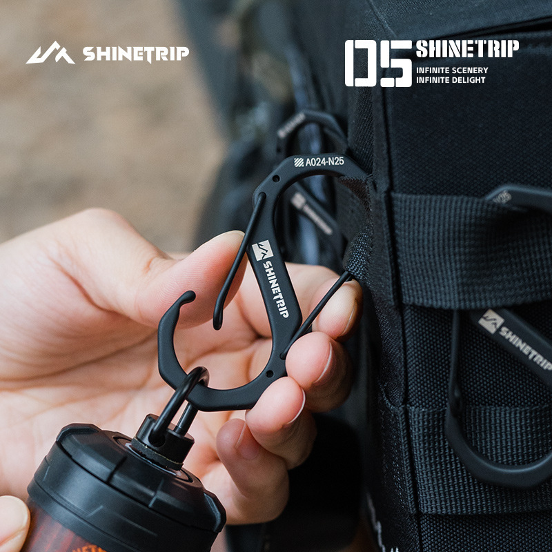 Mountain Fun Outdoor Climbing Carabiner Multifunctional Camping Hook Tactical Figure-8 Fixed Quick Clip Climbing Double-Headed S-Buckle Connector