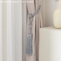  (One pair)Light luxury Nordic style Acrylic curtain buckle hanging ball strap Tether hanging spike tassel tie strap