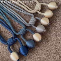 A pair of price curtain straps Simple and cute modern hanging ball hook tied rope ball round ball curtain buckle childrens room straps