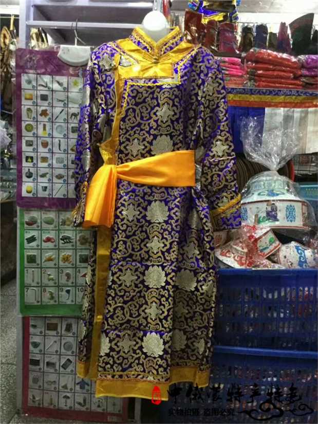 Áo choàng nam Mông Cổ Trang phục dân tộc Mông Cổ Trang phục biểu diễn dành cho người lớn Khiêu vũ Mặc trang phục cưới quần nam đẹp