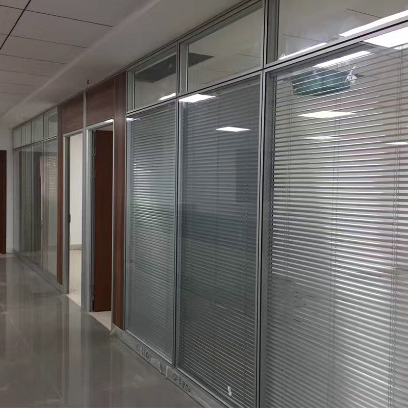 Custom Office High Partition Conference Room Exhibition Hall Double GRP Inbuilt Aluminum Shutter Compartment Hotel Active Partition 