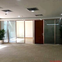 Customized office high partition conference room rose gold frame glass louvered partition hotel panel movable partition wall