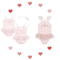 Cow girl swimsuit princess pink ballet female baby conjoined foreign atmosphere Net red ins small red book New