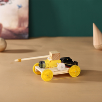 Technology small production materials small invention diy four-wheel drive tank car student popular science model set