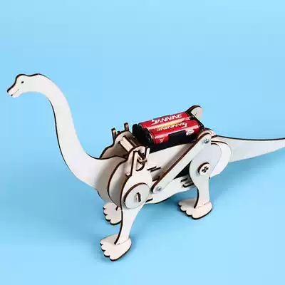 Technology small production small invention Creative Assembly dinosaur Primary School students scientific experiment electric crawling Brachiosaurus material