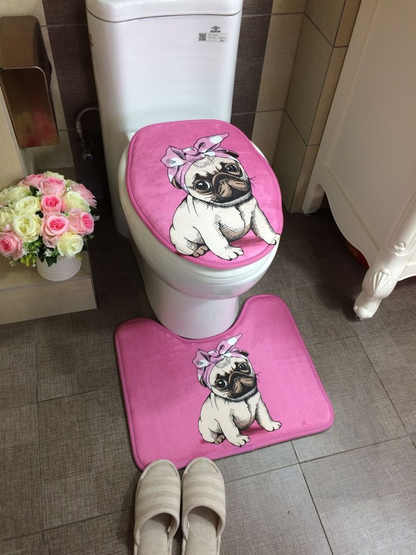 Lovely puppy toilet toilet mattress cushion bathroom toilet insomtoilet water anti-slip mat