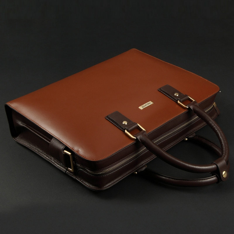 Men's bag genuine leather tote bag men's business briefcase men's large capacity cowhide computer briefcase lawyer official bag