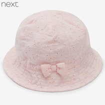 Spot British Next baby girl summer sun hat newborn princess cute sun hat thin cotton hollow