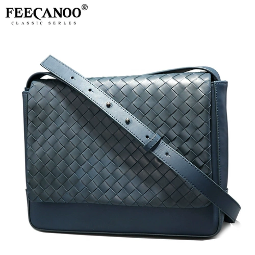 Кожаная плетеная сумка на одно плечо, брендовая сумка через плечо, в корейском стиле