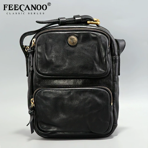 Ретро кожаная сумка на одно плечо, сумка через плечо, рюкзак для отдыха, в корейском стиле, из натуральной кожи