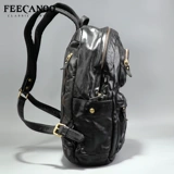 Ретро рюкзак, кожаный ноутбук для отдыха, вместительный и большой ранец, из натуральной кожи, в корейском стиле