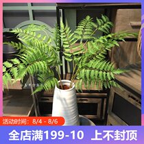 Simulation high-end fern single branch large leaf sawtooth fern flower arrangement Home decoration green plant bouquet with fern leaves
