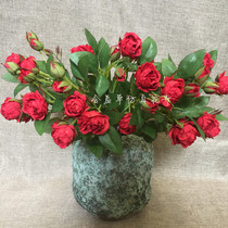 New emulated small Rosary rose flower fake flower mini-mini-mini-mini-mini-rose silk flower table Home Decorative Flowers Placed Flowers