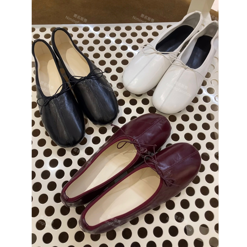 Phoebe Pp Oil Wax Leather Genuine Leather Super Stylish Comfortable Cloud Walking Ballet Shoes Flat Shoes
