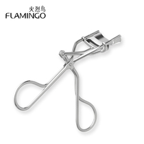 Flamingo round eyes curling eyelash curler stainless steel curling portable curling device makeup tool to send rubber pad
