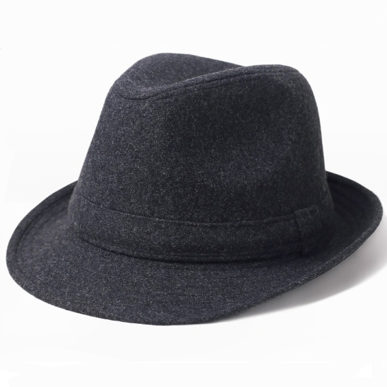 New woolen hats autumn and winter middle-aged and elderly men's hats male felt hats British jazz retro hats for the elderly