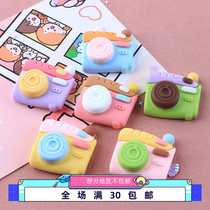 Cartoon Cute Bright Face Camera Personality Diy Cream Glue Cute Resin Accessories Head Rope Hairpin Hairpin Trim (April)