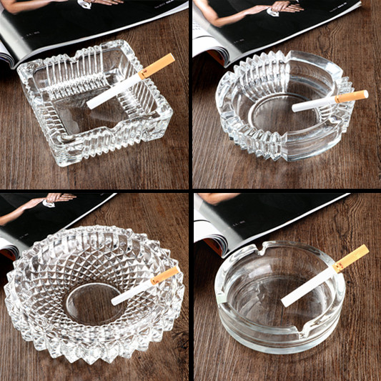 Tobacco Ashtray Creative Glass Tobacco Cylinders Eurostyle Crystal Fashion Big personality car Ashtray Transparent