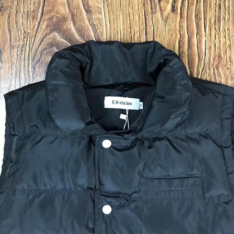 Áo vest nam cotton mùa thu đông phiên bản Hàn Quốc của áo khoác không tay nam và nữ dày cổ áo vest cotton rộng áo bomber