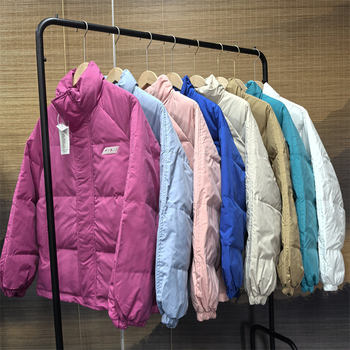 Hong kong style couple bright color loose winter cotton clothes