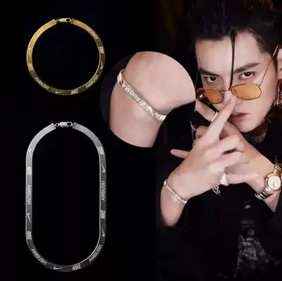 AMBUSH necklace Tide brand necklace LOGO hand men and women Gold Silver rap
