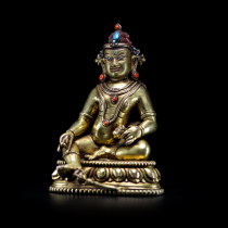 Naxis collection of Tibetan Buddhism Tibet full gilt Qing Dynasty antique Yellow God of wealth