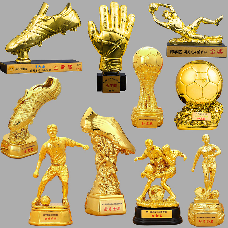 Resin Gold Plated World Cup Golden Boots Trophy Football Sir's Goalscorer Trophy customized fans Remembrance