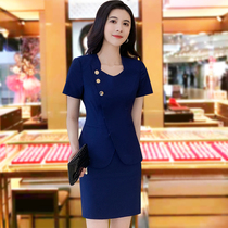 Summer Breathable Thin Section Short Sleeve Professional Suit Suit Fashion Temperament Zhou Sheng Sheng Jin Liufu Jewelry Store Work Clothes