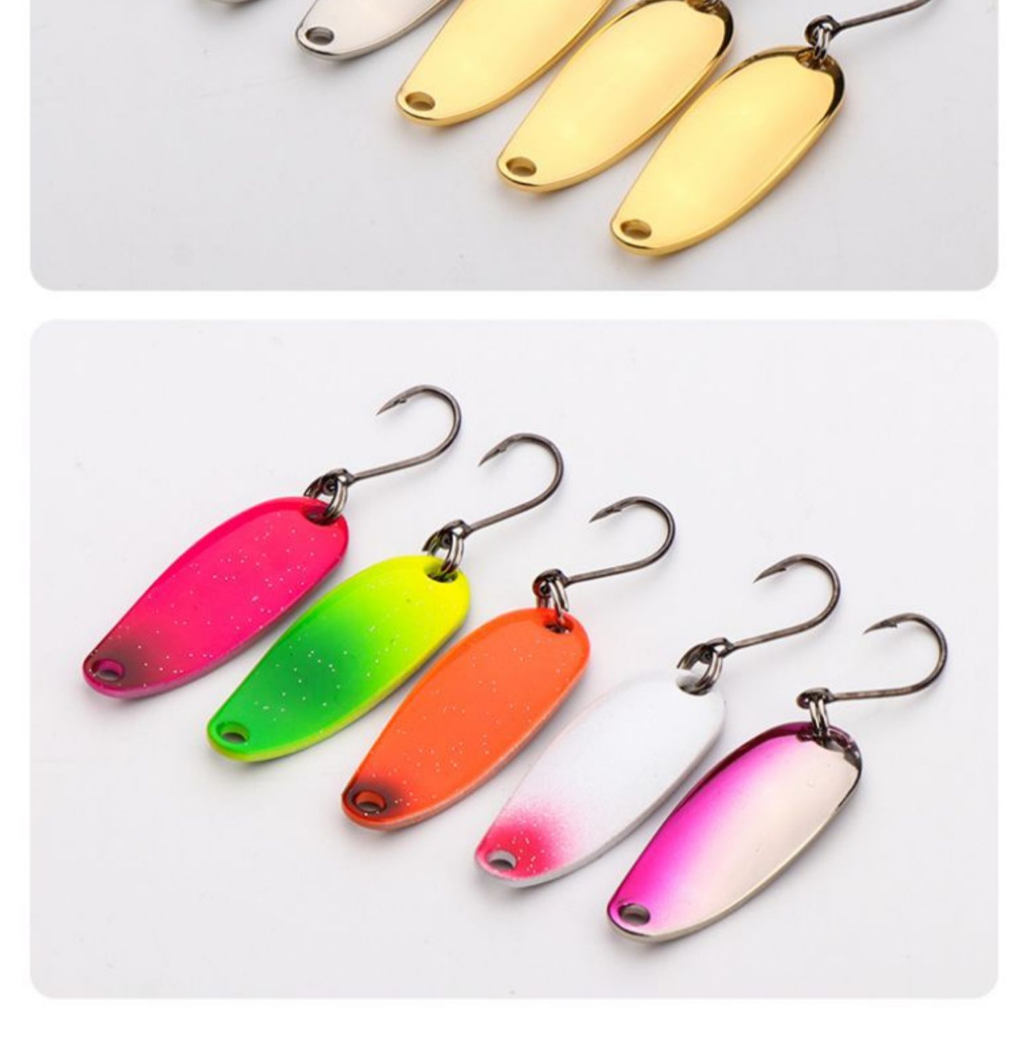 Metal Spoons Fishing Lures Spinner Spoons Baits Fresh Water Bass Swimbait Tackle Gear