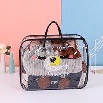 With Black Wire Yellow Printing Transparent Quilt Dust Bag Quilt Clothes Storage Bag