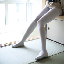 2 pieces of womens white velvet pantyhose puppet stockings lengthen crotch solid color high 120D
