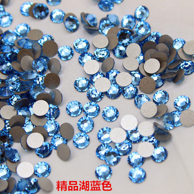 Imported Austrian Diamond Flats Bottom Round Rhinestone Huazi Diamond Lake Blue DIY Jewelry Accessories Manicure Beauty Nail Patch