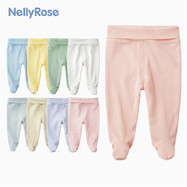 Newborn bag foot trousers autumn baby cotton high waist belly leggings men and women baby spring and autumn trousers