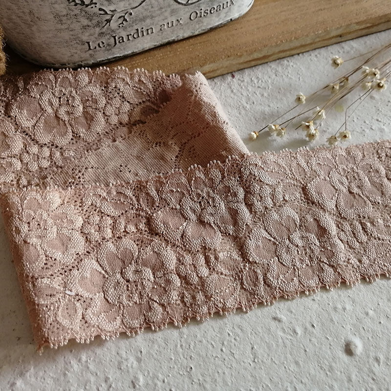 Japan Imported Meat Color Thickening Elastic Lace Lace Lace Clothing Doll Clothes Accessories Handmade Diy Material Fabric