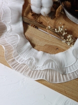 Export three-layer black and white yarn pleated lace handmade diy princess skirt pendulum doll clothing lace mesh accessories