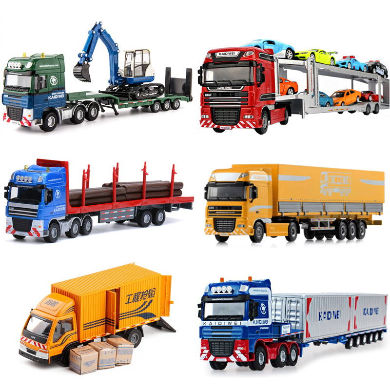 Kaidiwei Alloy Engineering Vehicle Road Transport Container Flatbed Trailer Double-Decker Vehicle Canopy-Type Model Kaidiwei Alloy Engineering Vehicle Road Transport Container Flatbed Trailer Double-Decker Vehicle Canopy-Type Model