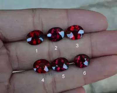 Natural full fire iron magnesium-aluminum garnet luo shi 4 karat chao shan pigeon blood color full net flawless send certificate