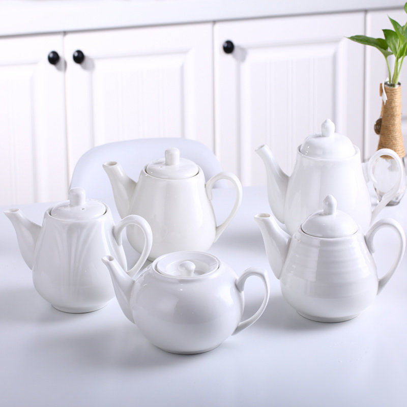 Ceramic Tea pot Restaurant Hotel Ceramic Tea pot Winepot Tea kettle Large capacity ceramic white teapot