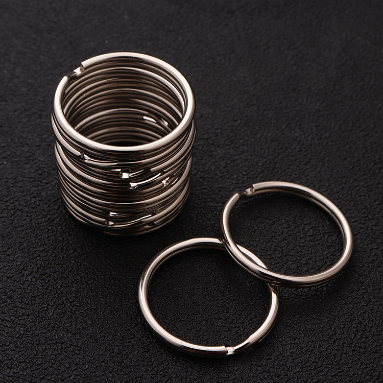 Stainless steel key ring iron plated nickel key ring 25mm ring aperture silver color specs complete 100