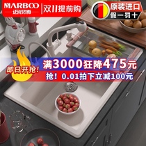 Malibo Germany imported quartz stone sink large single tank kitchen handmade granite countertop basin pool 931