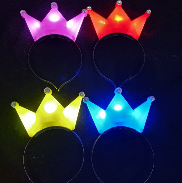 Crown luminous head decorated rabbit ears Deer Horn Hair Clip Hair hoop Fights Glow Toy Bull Magic King Horn Hair Hoop