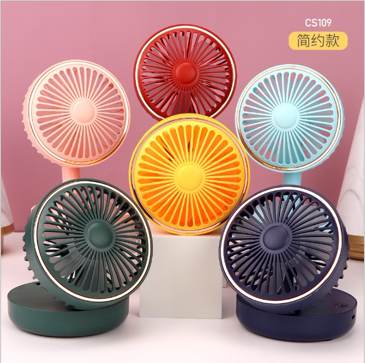 Small Freshener Flex Fold Silent 3-gear Desktop Pocket Handheld USB Charging Support Telescopic Rod lift portable fan